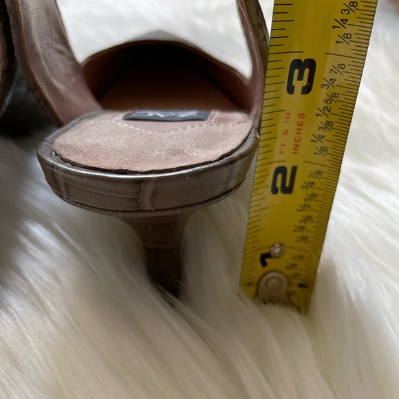 ZAC ZACPOSEN Point Toe Kitten Heeled Slingback Pumps In Croc Print Size 7.5 - Picture 5 of 11